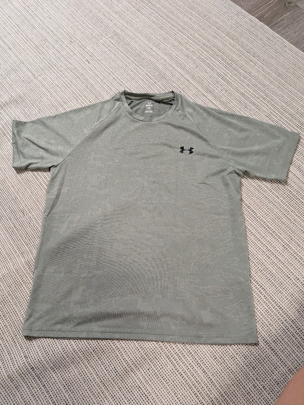 Under Armour Men's Short Sleeve Tech Tee - Sage Green with Black Logo